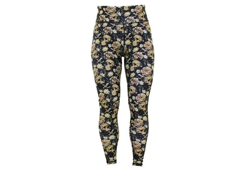 Winter Gothic Garden Leggings with Pockets