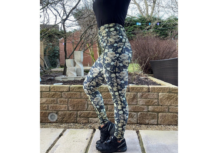 Winter Gothic Garden Leggings with Pockets