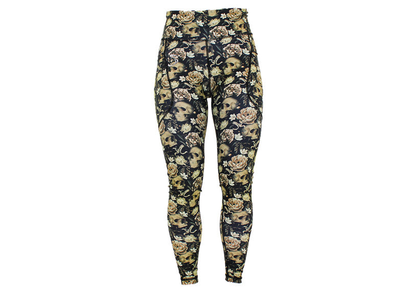 Winter Gothic Garden Leggings with Pockets