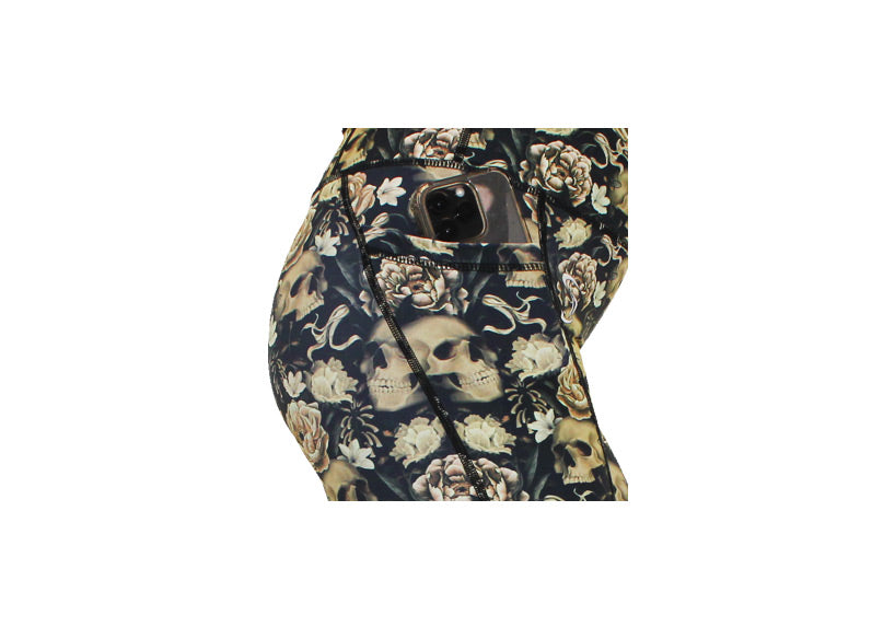 Winter Gothic Garden Leggings with Pockets