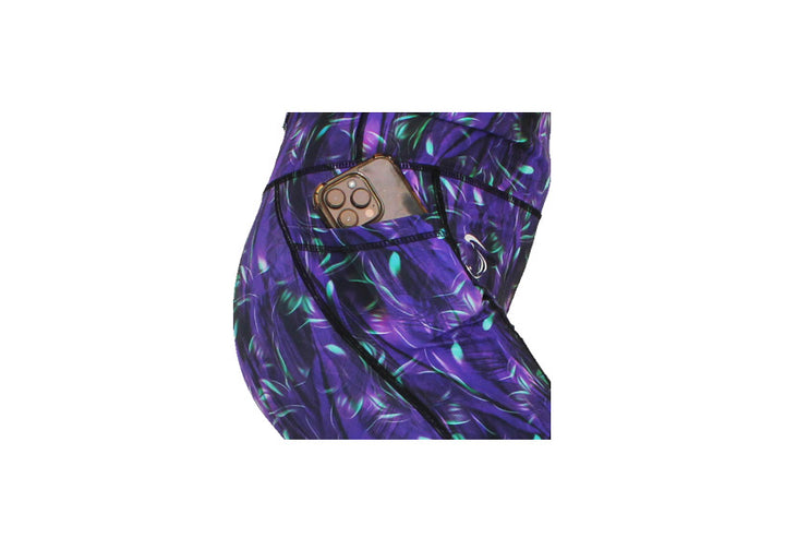 Winter Indigo Whispers Leggings with Pockets