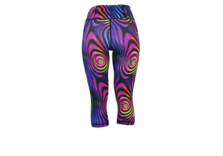Capri Neon Glass Leggings with pockets