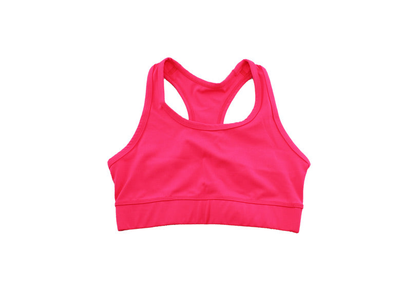 Neon Pink Premium Sports Bra