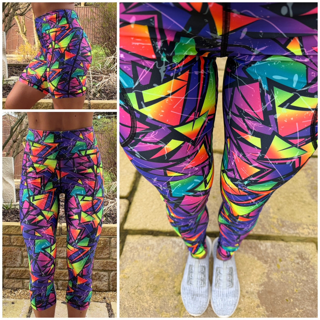 Electra Neon UV Glow Gym Leggings UK | Running & Fitness Wear