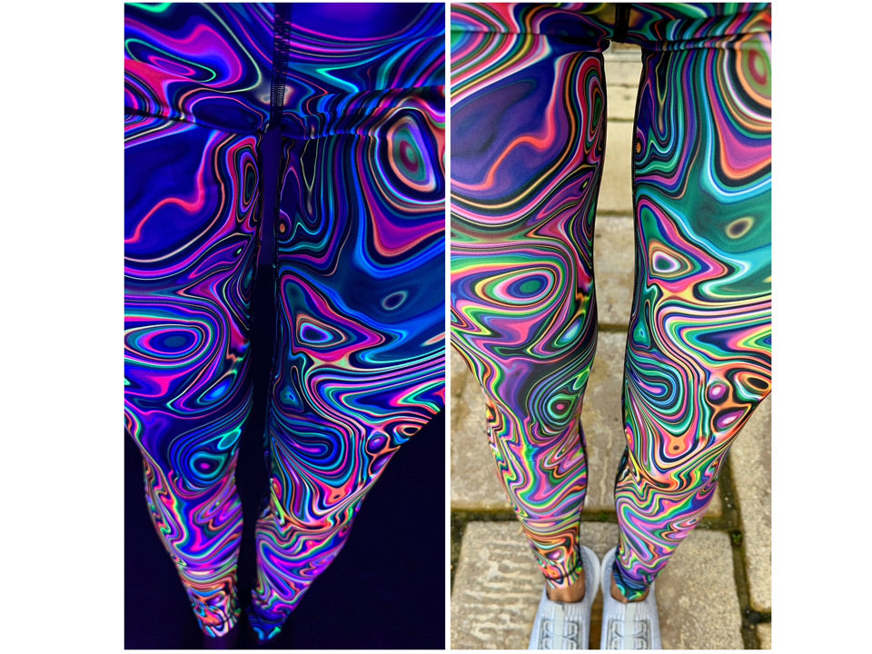 Ravex UV Glow Sports Leggings | Running, Gym & Clubbercise UK