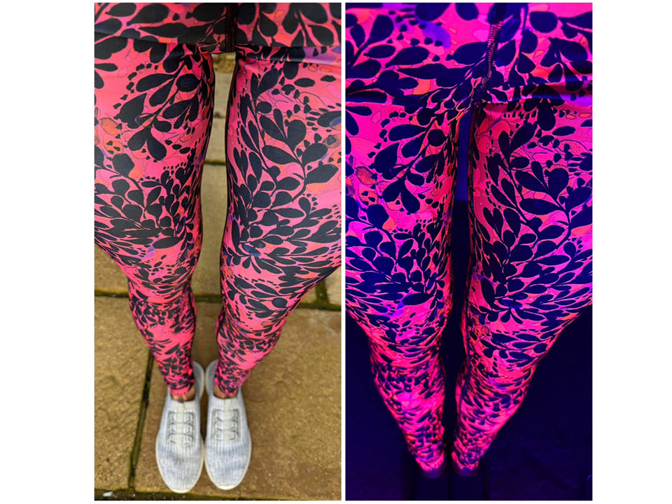 Noir Bloom Activewear | UV Glow Sports Leggings & Clubbercise Wear