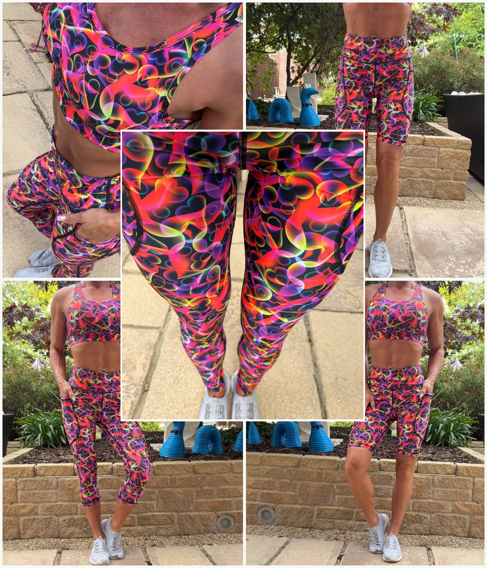 Luvstruck high waisted squat proof leggings with deep thigh pockets
