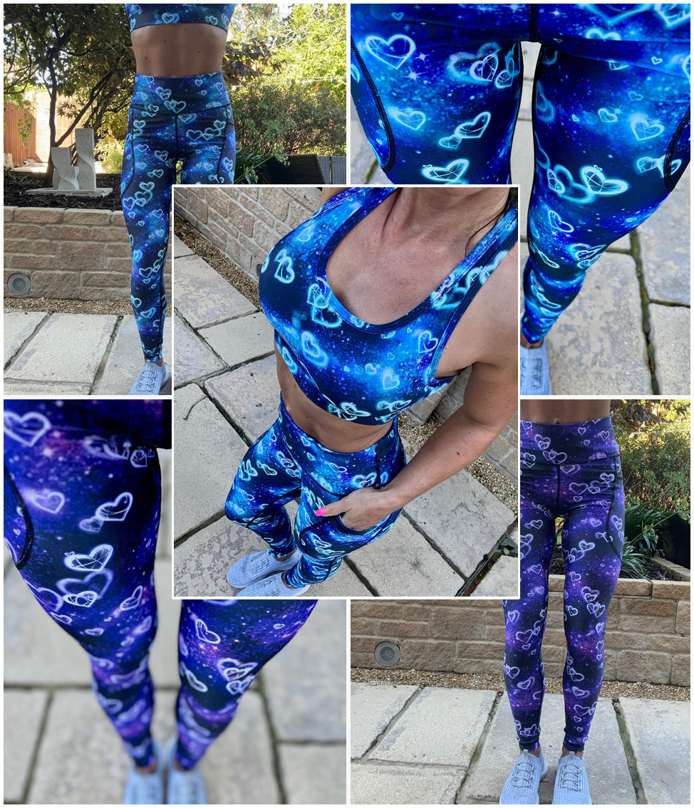 Purple Blue Galaxy Leggings By Sturdy By Design