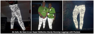 Sturdy By Design Super Bright Reflective Running Leggings with Pockets