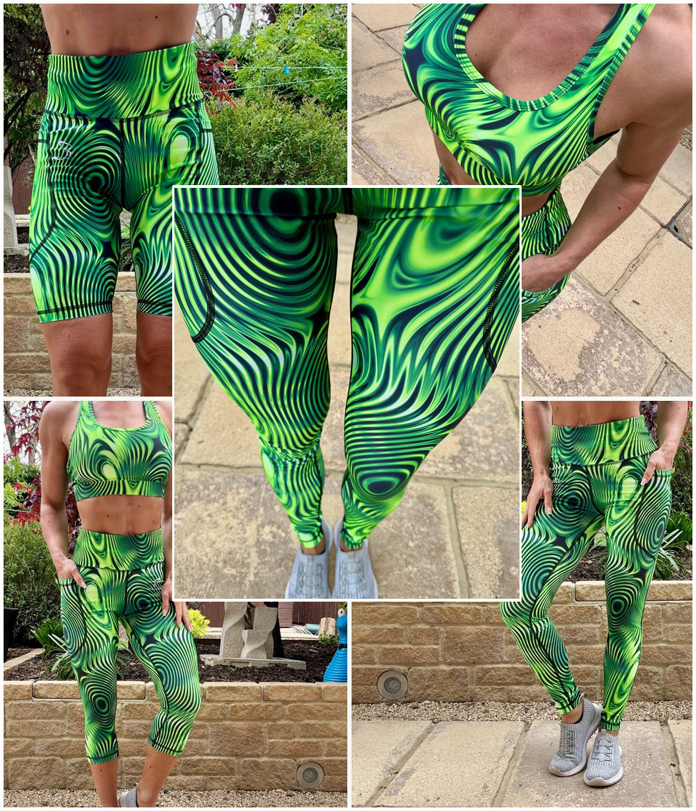 Sturdy By Design Lime Ripple Leggings