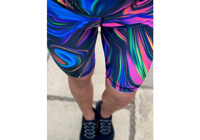 PRE ORDER Paint Swirl Long Shorts with pockets