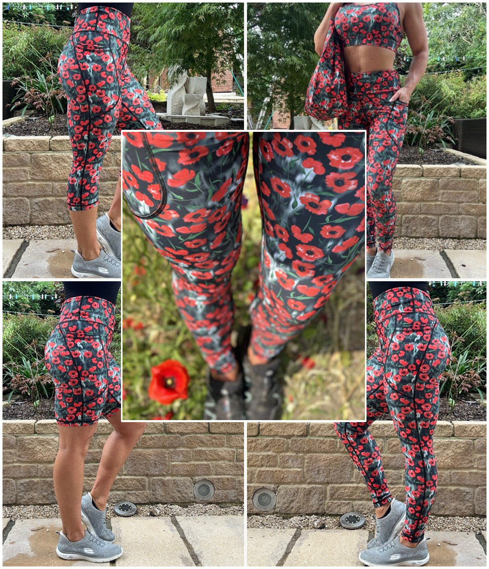 Sturdy By Design Poppy Field Leggings
