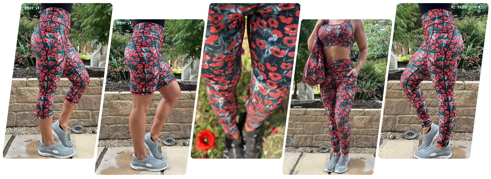 Sturdy By Design Poppy Field Leggings