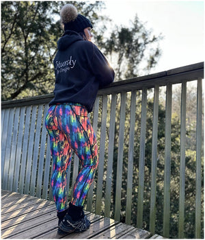 Cropped Sport Leggings - Rainbow Rules