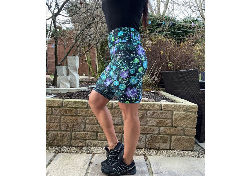 Aqua Flora Long Shorts with pockets