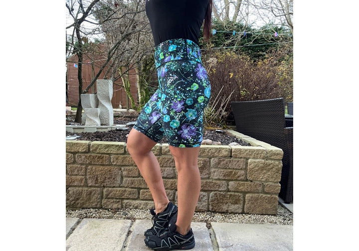 Aqua Flora Long Shorts with pockets