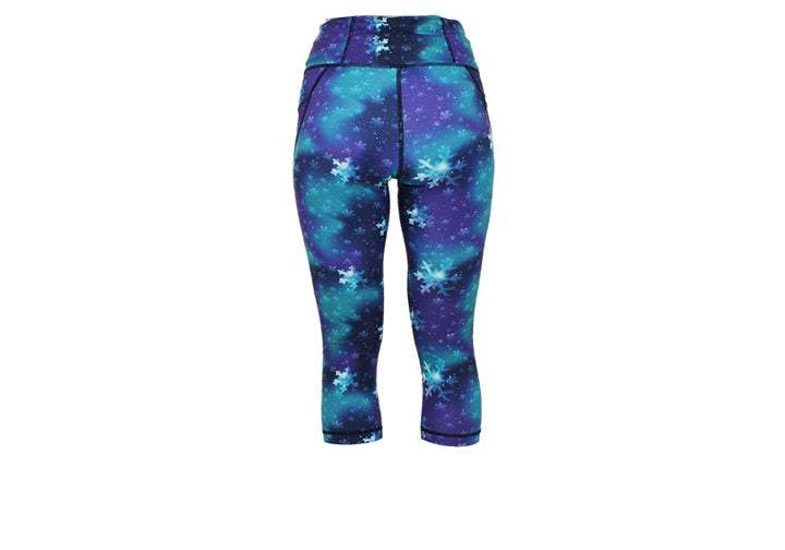 PRE ORDER Capri Arctic Shimmer Leggings with pockets