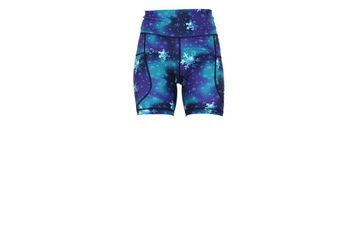 PRE ORDER Arctic Shimmer Mid Shorts with pockets