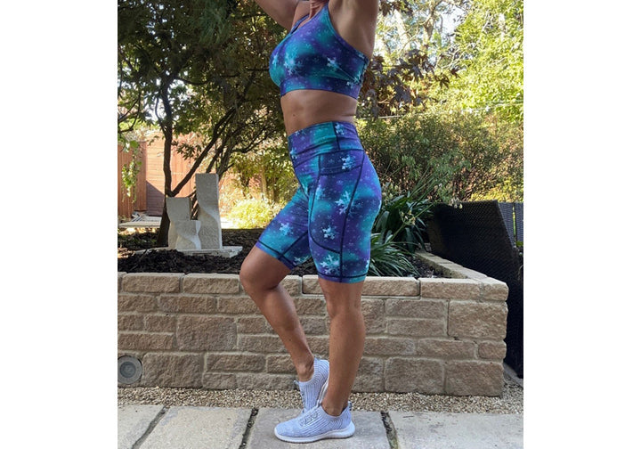PRE ORDER Arctic Shimmer Long Shorts with pockets