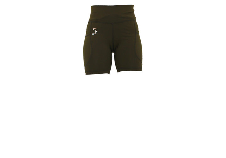 Army Green Essentials Mid Shorts with Thigh Pockets