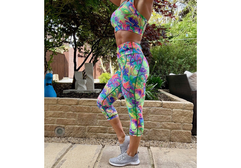 Capri Aurora Vibes Leggings with pockets
