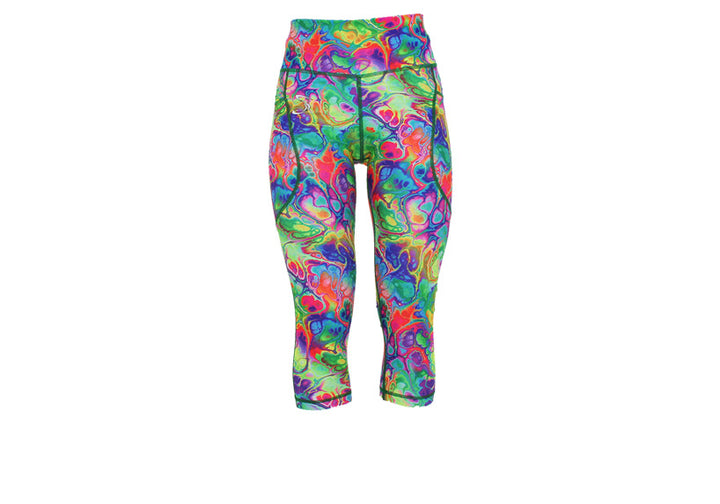 Capri Aurora Vibes Leggings with pockets