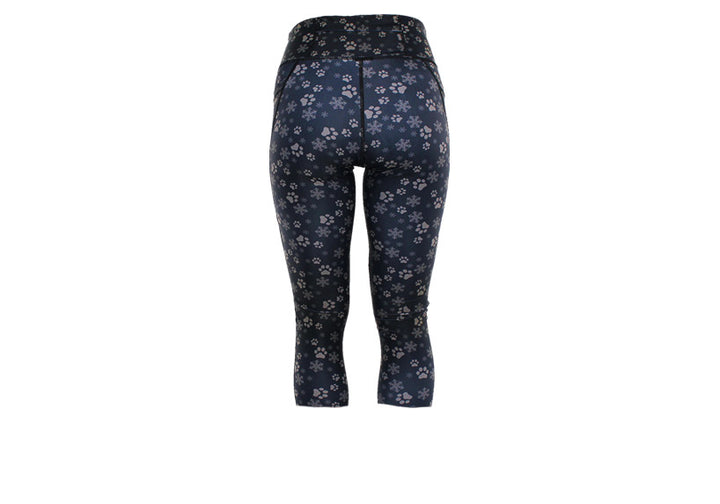 PRE ORDER Capri Black Santa Paws Leggings with pockets