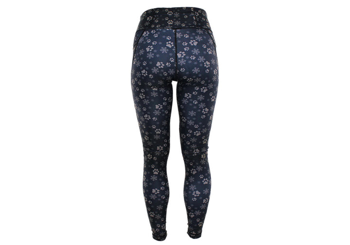 PRE ORDER Black Santa Paws leggings with pockets