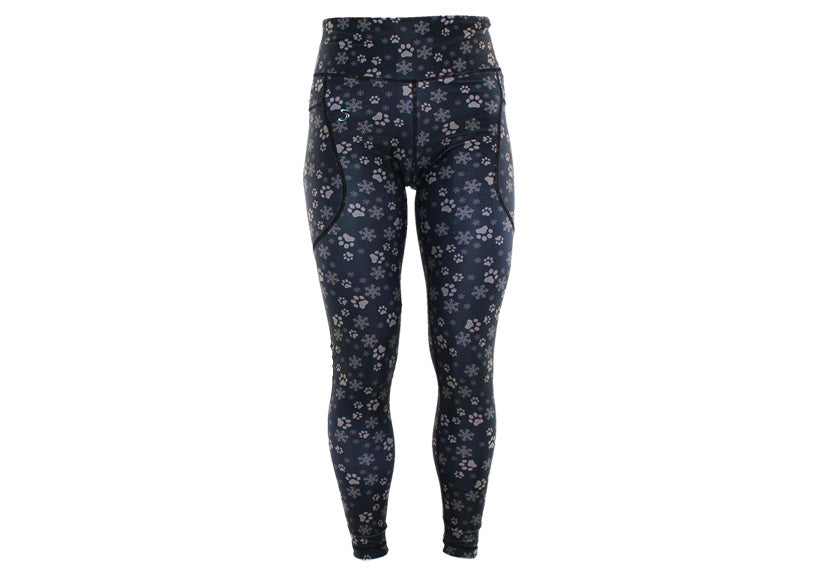 PRE ORDER Winter Black Santa Paws Leggings with Pockets
