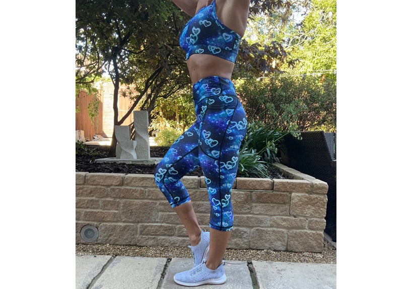 PRE ORDER Capri Blue Galactica Leggings with pockets