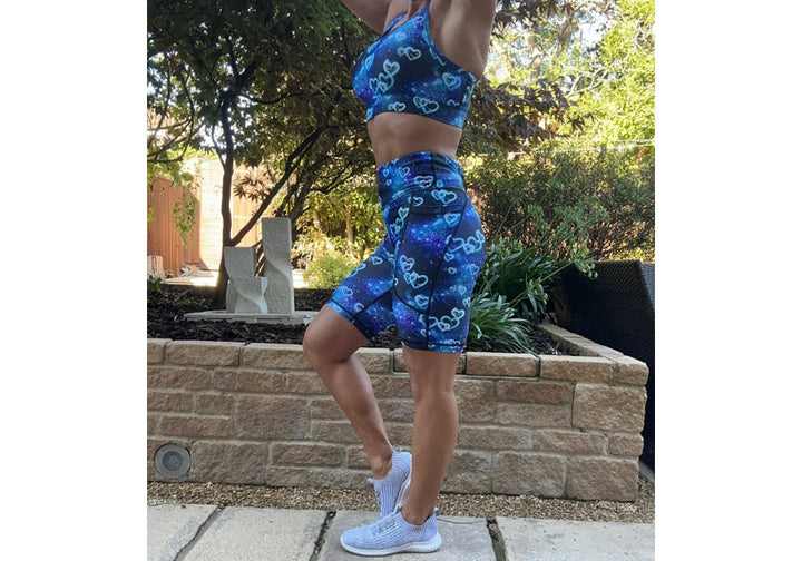 Blue Galactica Long Shorts with pockets