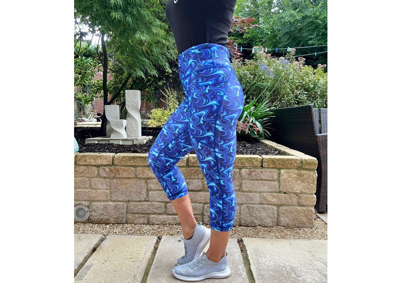 PRE ORDER Capri Blue Lagoon Leggings with pockets