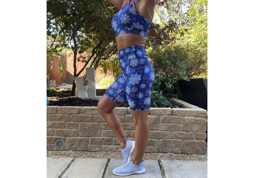 PRE ORDER Blue Frost Long Shorts with pockets