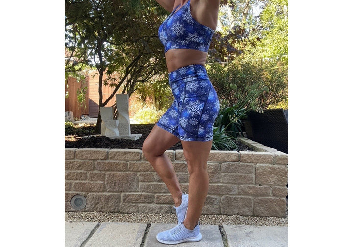 PRE ORDER Blue Frost Mid Shorts with pockets
