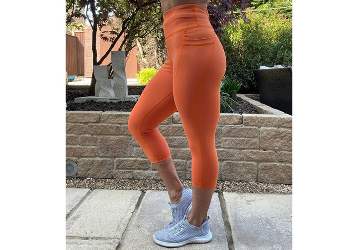 Capri Burnt Orange Premium Leggings with Pockets