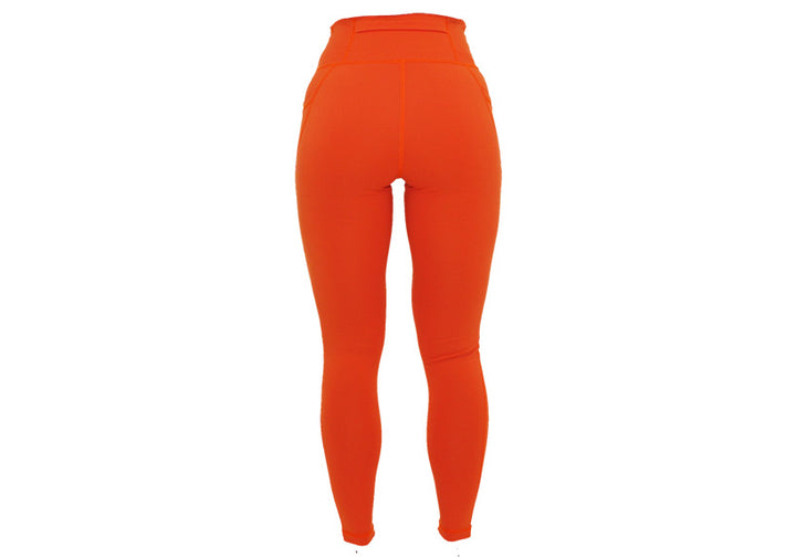 Burnt Orange Premium Sports Leggings with Pockets