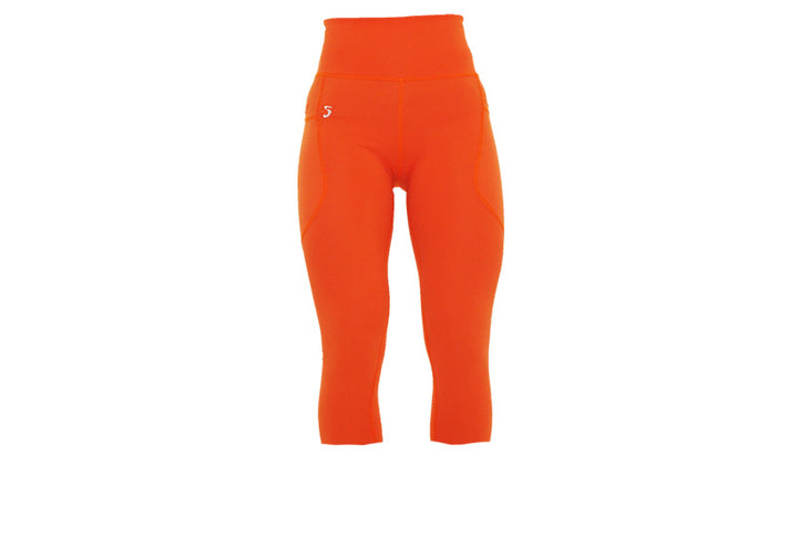 Capri Burnt Orange Premium Leggings with Pockets