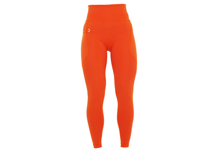 Burnt Orange Premium Sports Leggings with Pockets