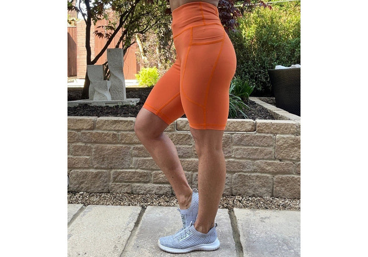 Burnt Orange Premium Long Shorts with Pockets