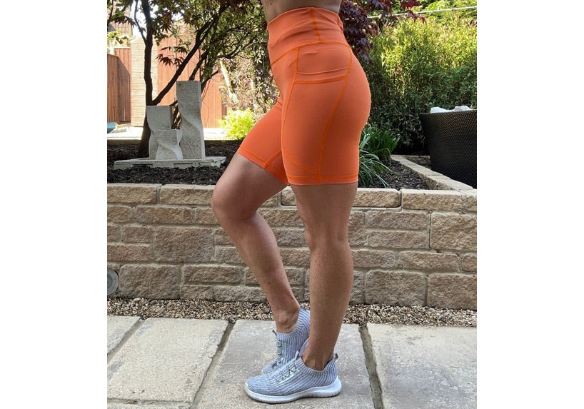 Burnt Orange Premium Mid Shorts with Pockets