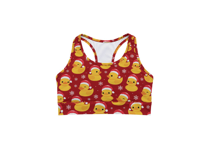 PRE ORDER Christmas Quackers Sports Bra