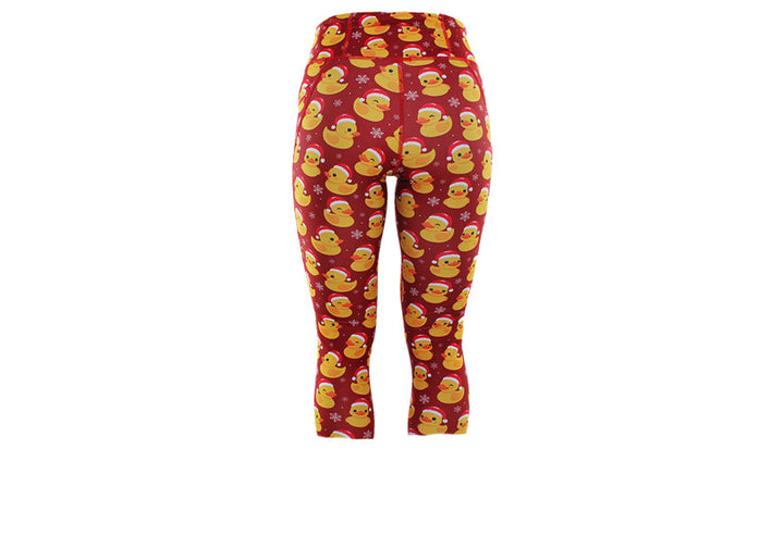 PRE ORDER Capri Christmas Quackers Leggings with pockets