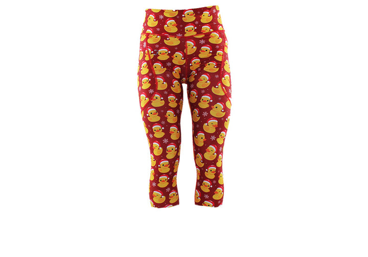 PRE ORDER Capri Christmas Quackers Leggings with pockets