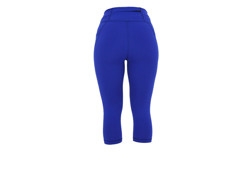 Capri Cobalt Blue Premium Leggings with Pockets