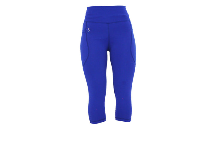 Capri Cobalt Blue Premium Leggings with Pockets