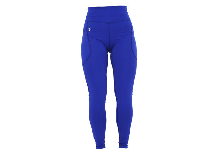 Cobalt Blue Premium Sports Leggings with Pockets