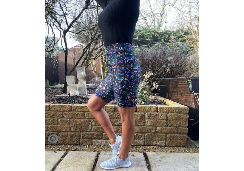 PRE ORDER Cosmic Kitty Long Shorts with pockets