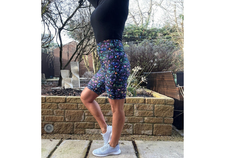 PRE ORDER Cosmic Kitty Long Shorts with pockets