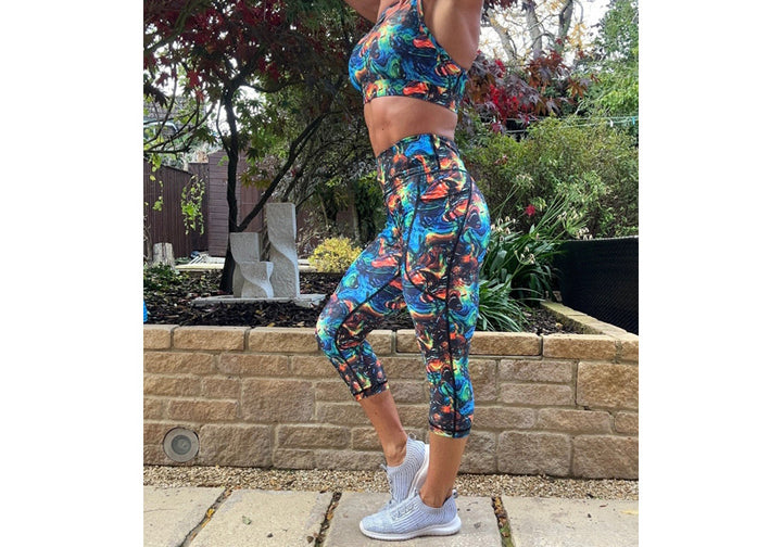 PRE ORDER Capri Cosmic Ripples Leggings with pockets