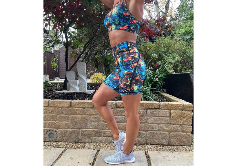 PRE ORDER Cosmic Ripples Mid Shorts with pockets